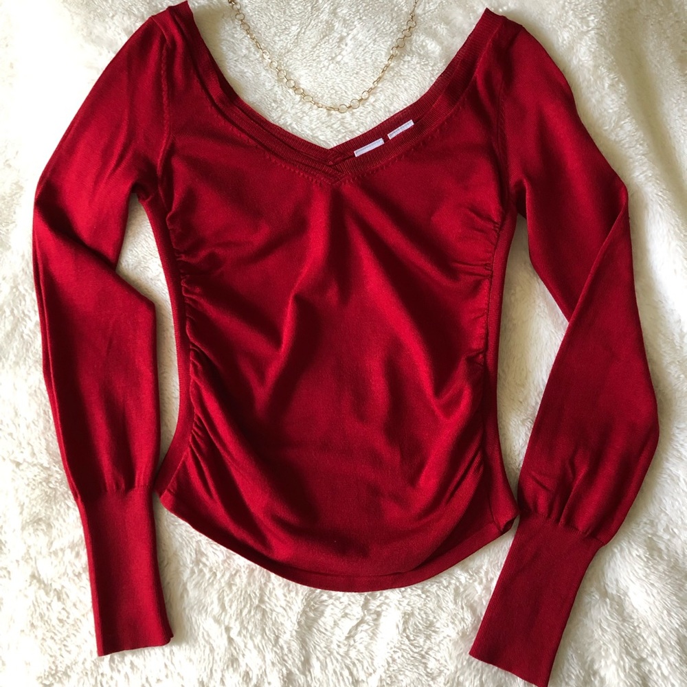 Armani Exchange Red Silk Knit Small